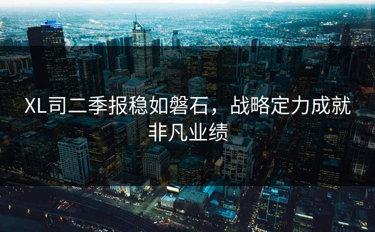 XL司二季报稳如磐石，战略定力成就非凡业绩