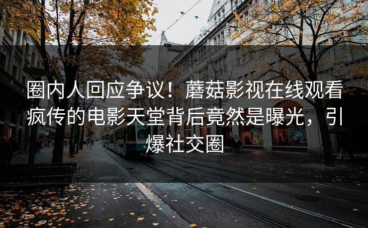 圈内人回应争议！蘑菇影视在线观看疯传的电影天堂背后竟然是曝光，引爆社交圈